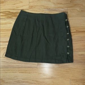 Olive mini skirt